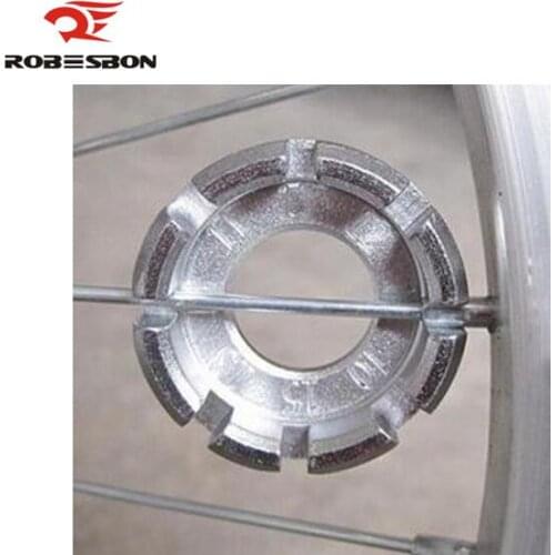 ROBESBON Cycling 8 Way Spoke Nipple Key Bike Wheel Rim Spanner Galvanized Wrench Bicycle Repair Tools