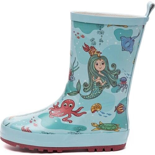 Spring Children Rain Boots Autumn Winter Warm Baby Boots Boys Girls Shoes PVC Soft Waterproof Cartoon Kids Ankle Boots SYC002