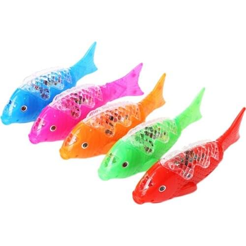 Cute Electric Pet Fish Toys Kids With Light Musical Toys Boys Simulation Funny LED Duck Electronics Toy Children Birthday Gifts