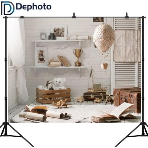 Dephoto Photography Background Newborn Baby Room Toy Traveling Case Computer Print Children Backdrops for Photo Studio