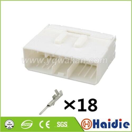 2sets 18pin auto car modified a key to start plug 18 hole cable connector 174935-1