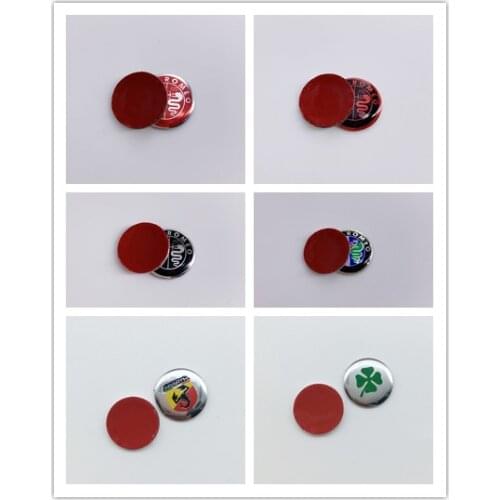 20X 14mm red Black Gold Clover ALFA ROMEO Car Logo Key Fob Emblem Badge Sticker for Mito 147 156 159 Giulietta Spider GT Brera