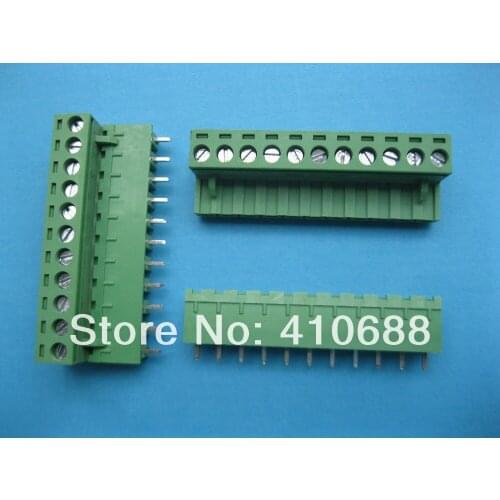 24 Pcs 11 way/pin Pitch 5.08mm Screw Terminal Block Connector Pluggable Type Green 2EDCK-2EDCV-5.08