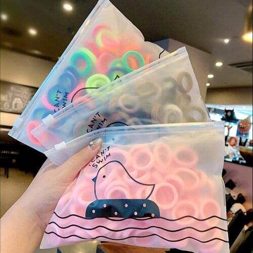 50/100pcs /Pack Girls Colorful Nylon Small Elastic Hair Bands Child Ponytail Holder Rubber Bands Headband Kids Hair Accessories