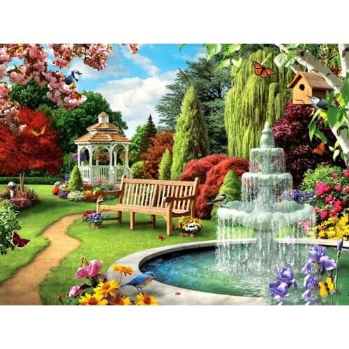 5d DIY Diamond Painting Landscape garden Cross Stitch Diamond Embroidery Scenery Patterns rhinestones Mosaic Christmas Gift