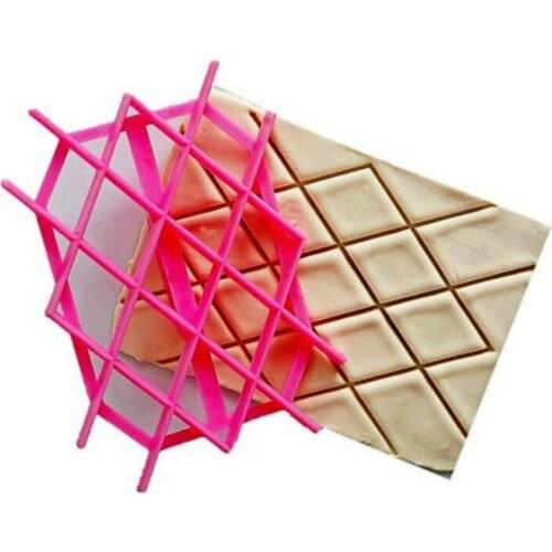 Diamond Sugarpaste Gum Icing Baking Quilt Fondant Cake Raft Equipment Tool Embosser Cutter Icing Mould Kitchen Accessory