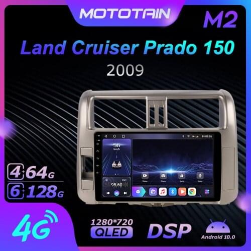 1280*720 Android 10.0 Mototain Car Multimedia Auto Radio for Toyota Land Cruiser Prado 150 2009 2013 - 2017 4G LTE Audio GPS