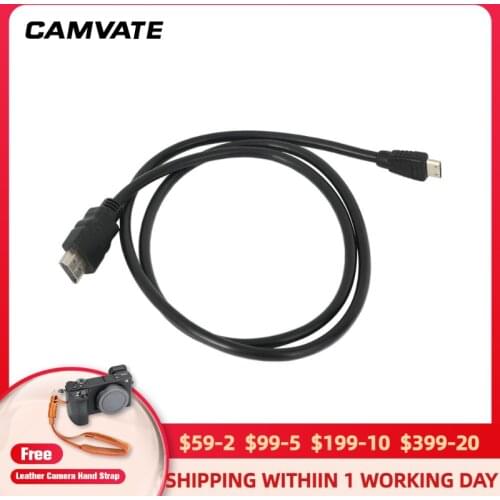CAMVATE Mini (type C) /1.4V Micro HDMI To HDMI Cable (100mm Long)Male To Male Adapter For HDTV/Camera/ Projector/ Monitor/Tablet