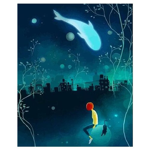 Cioioil-X714 Seabed swimming color world DIY oil painting by numbers for home decor unique gift