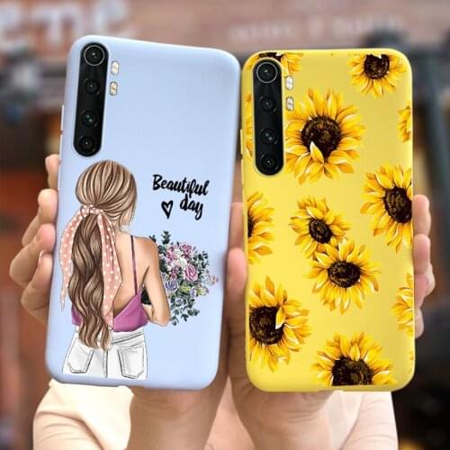 Coloful Flowers Case For Xiaomi Mi Note 10 Lite Case Soft Silicone Phone Cases For Xiaomi Mi Note 10 Pro Note10 Lite Cover Coque
