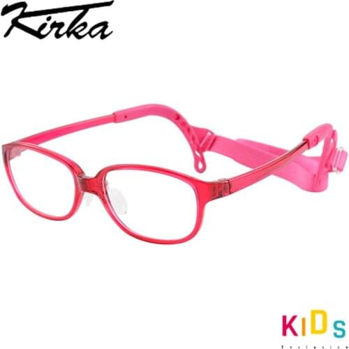 Kirka Kid Prescription Optical Glasses Frame For Boys Blue Eyewear Glasses For Children With Flexible Cord