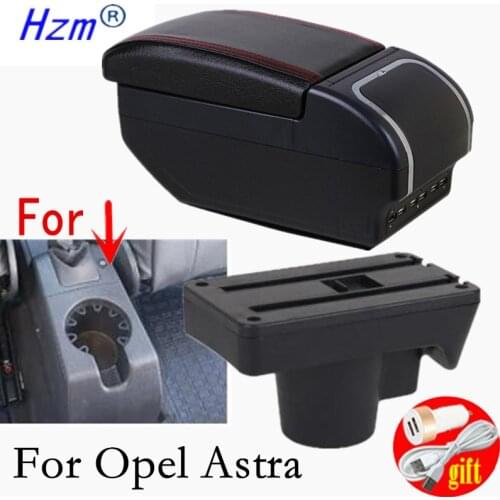 For Opel Astra H Armrest Box Rotatable Car Central Armrest Storage Box Ashtray Cup holder decoration accessories 2010-2013
