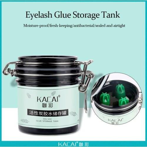 Eyelash Glue Storage Tank Individual Adhesive Stand Eyelash Extension Activated Sealed Storage Jar Container Makeup Tool
