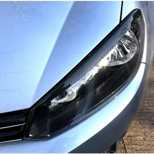 Headlight Eyelids Head Light Lamp Eyebrow Cover Trim for VW Golf 6 MK6 GTI GTR 2008 2009 2010 2011 2012 Headlight eyebrow