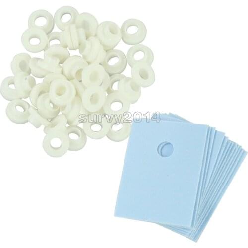 100PCS TO-220 Transistor Plastic Washer Insulation Washer + TO-220 Pads Silicone