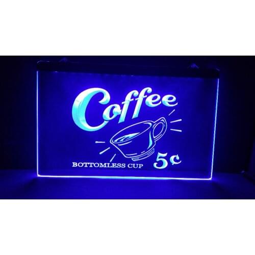 Coffee 5 cents Vintage Reproduction LED Neon Sign