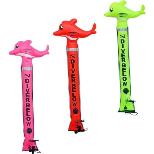 Compact Surface Marker SMB Buoy Scuba Diving Diver Below Safety Sausage Tube