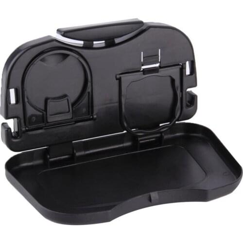 55%HOT Folding Auto Cup Holder Back Seat Table Drink Food Tray Travel Desk Car Accessory