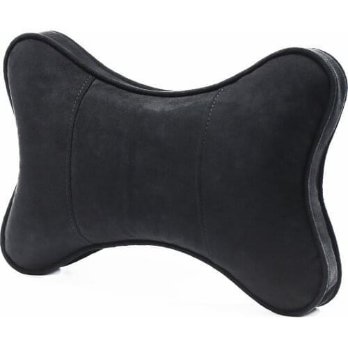 LS AUTO Alcantara Car Neck Pillow universal car pillow Black neck pillows