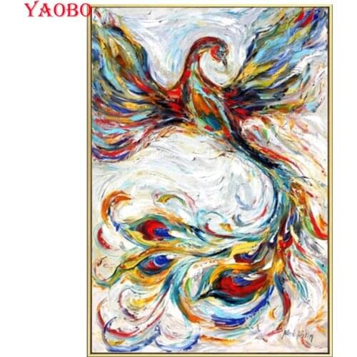 Full Square Round Drill Diamond Painting Abstract art, phoenix 5D Diy Diamond Embroidery Mosaic Cross Stitch Kits Wall Decor