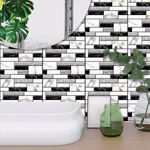 10pcs 30x30cm 3D three-dimensional tile stickers PVC self-adhesive wall stickers living room TV background decoration