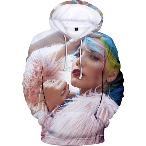 Sidno New Fashion Singer Halsey 3D Hoodies Men/Women Popular Casual Sweatshirts 3D Print Halsey Personality Hip Hop Hoodie