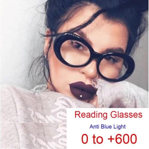 Oval Kurt Cobain Reading Glasses 0 TO +6 Anti Reflective Blue Light Computer Glasses Blocking Ray From Phone For Gaming Glasses