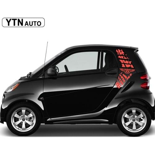 Fit For Smart Mini 2 Doors Car Decals Cool Tire Print Styling Graphic Vinyls Modified Decoration Car Stickers Customize