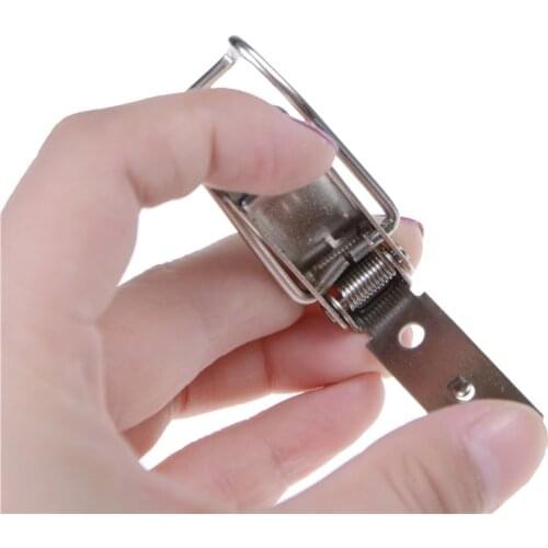 2PCS KAK J115B Mild Steel Cabinet Boxes Hasp Lock 74*20 Spring Loaded Latch Catch Toggle Locks For Sliding Door Window Hardware