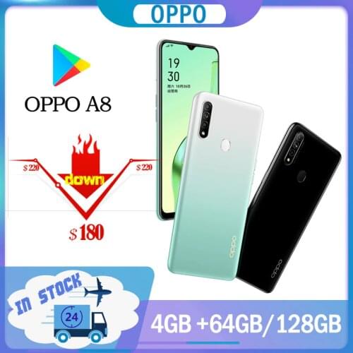 Oppo A8 4G LTE Smart android Phone 4230mAh Cell Phone 6.5inch LCD 1600x720P 12MP Camera