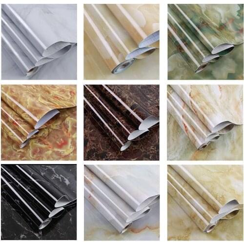 Special waterproof and oil-proof marble self-adhesive wallpaper wall stickers bathroom bedroom kitchen cabinet home improvement