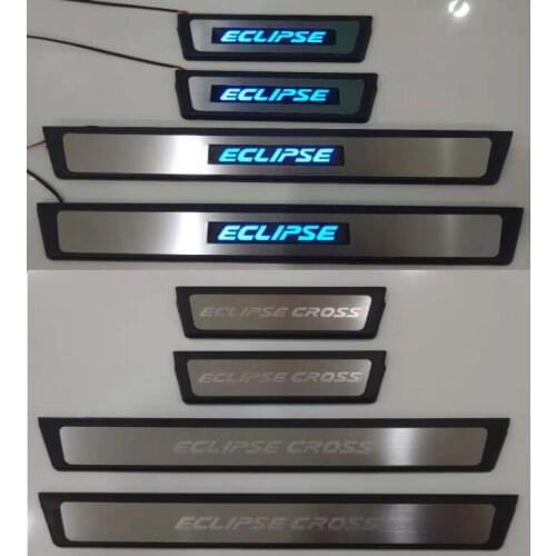 Car Styling Stainless Steel Led Door Sill Scuff Plate Guard Sills Protector Trim For Mitsubishi Eclipse Cross 2017-2020