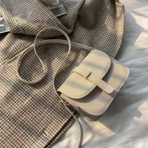 Mini Saddle Shoulder Bags For Women Retro Style Solid Color 2021 Autumn Winter New Designer European All-Match Cross-Body Bags