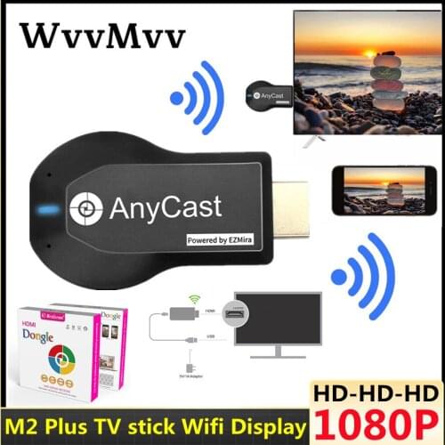 WVVMVV HD 1080P M2 Plus HDMI TV Stick Wifi Display TV Dongle Receiver Anycast DLNA Share Screen for IOS Android Miracast Airplay