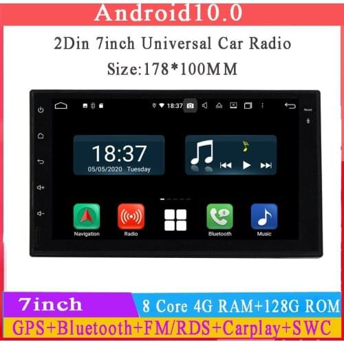 100*178MM 7inch two din android 10 universal car dvd player with gps glonass audio stereo autoradio wifi USB dsp
