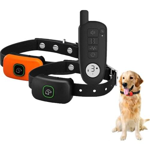 Waterproof Rechargeable Smart 400M Electric Dog Training Collar Remote Range Vibration Collar Barking Remote Control Trainers