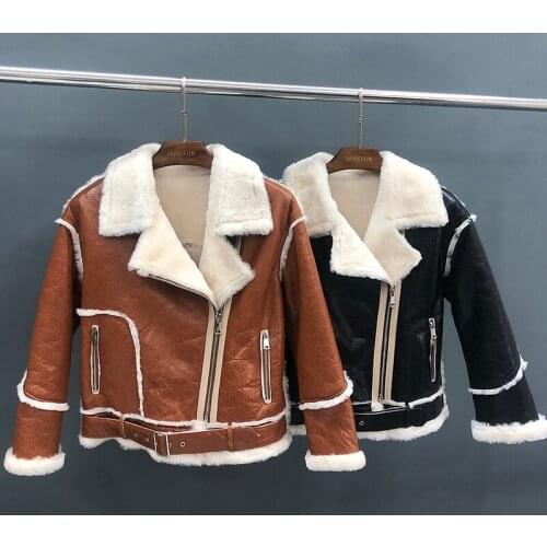 Winter Long Black Genuine Leather Shearling Jacket Sheepskin Coat Women MJF-SJ-06