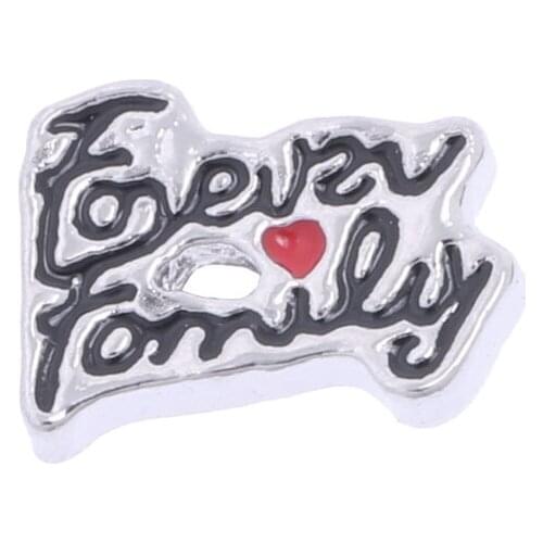 10pcs/lot Forever Love Family floating charms living glass floating memory locket charms jewelry