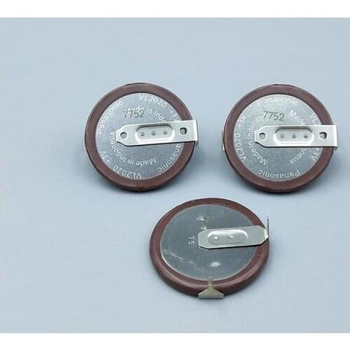 10pcs/lot Panasonic VL2020 Car Key Fobs Rechargeable Lithium Battery Button Batteries Cell VL 2020 With Legs 90 degrees for BMW