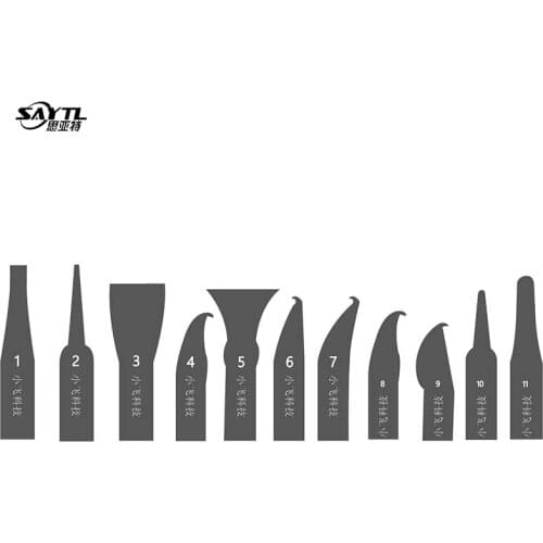 11in 1 IC Chip Repair Thin Blade Tools Set CPU Metal Remover Burin To Remove For Mobile Phone Computer CPU NAND IC Chip Repair