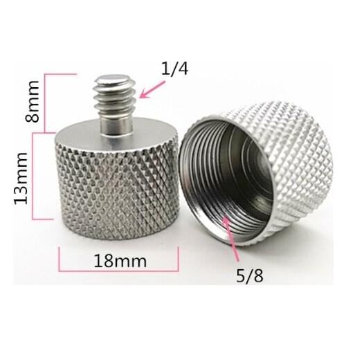2 Pieces 1/4 to 5/8 Microphone Stand Adapter, Male to Female Threaded Microphone Stand Adapter, Screw Adapter from Camera Monito