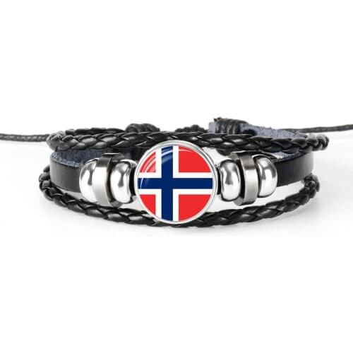 2018 New Fashion Norway Panama Nigeria National Flag Bangle Bracelet For Men And Women Jewelry Friendship Gift for Football Fans