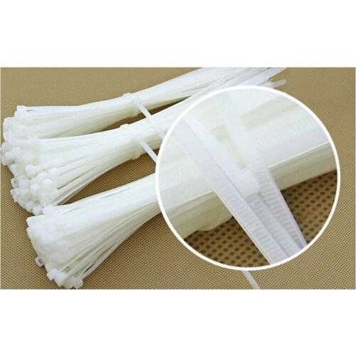 500pcs 3 x 200mm Nylon Self locking Plastic Cable Ties Zip Fasten Wire cord Wrap plastic Zip Ties Cable Loop Ties