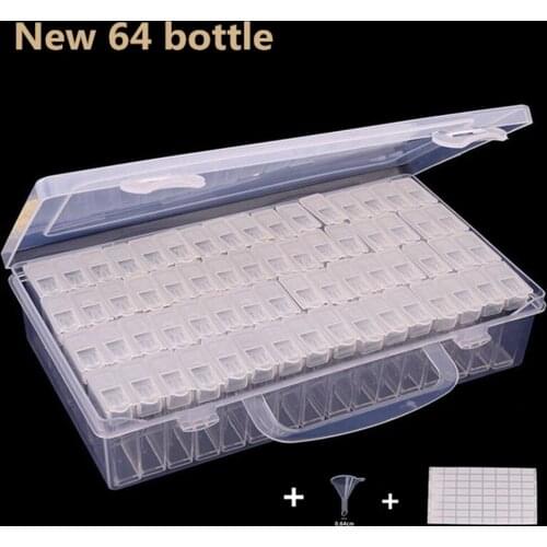 64/28 box Dismountable diamond painting Accessories Diamond Embroidery Cases PP plastics Box Organizer Home Storage boxes