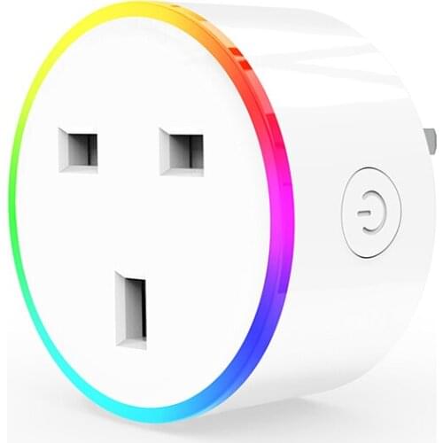 British standard smart socket wifi mobile phone remote control timer switch plug RGB dimming scene night vision socket