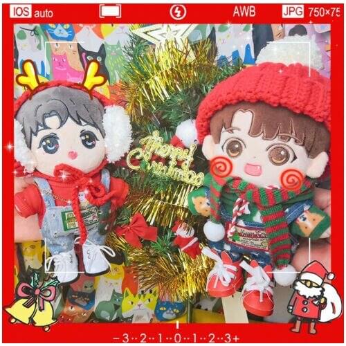 Cosmile Merry Christmas Hand-made BaekHyun Doll Clothes Set Stuffed Christmas Suit Toy Accessory Cute Gift