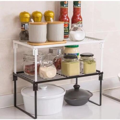 Home Closet Organizer Storage Table Shelf for Kitchen Drip tray Rack Microwave oven Decorative Shelves Condiment Holders