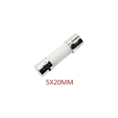 100pcs 5X20mm F 1A 2A 3A 4A 5A 6A 8A 10A 250V 15A 20A 250V Fast Blow Ceramic Fuse 5*20