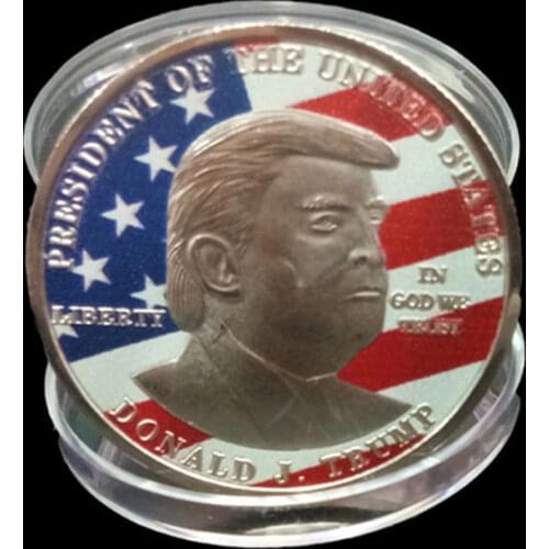 Hot Sale Donald Trump President Historical Coin Gold Silver Plated Bitcoin Collectible Gift Bit coins Memorabilia