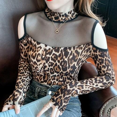 LJSXLS Leopard Blouses
